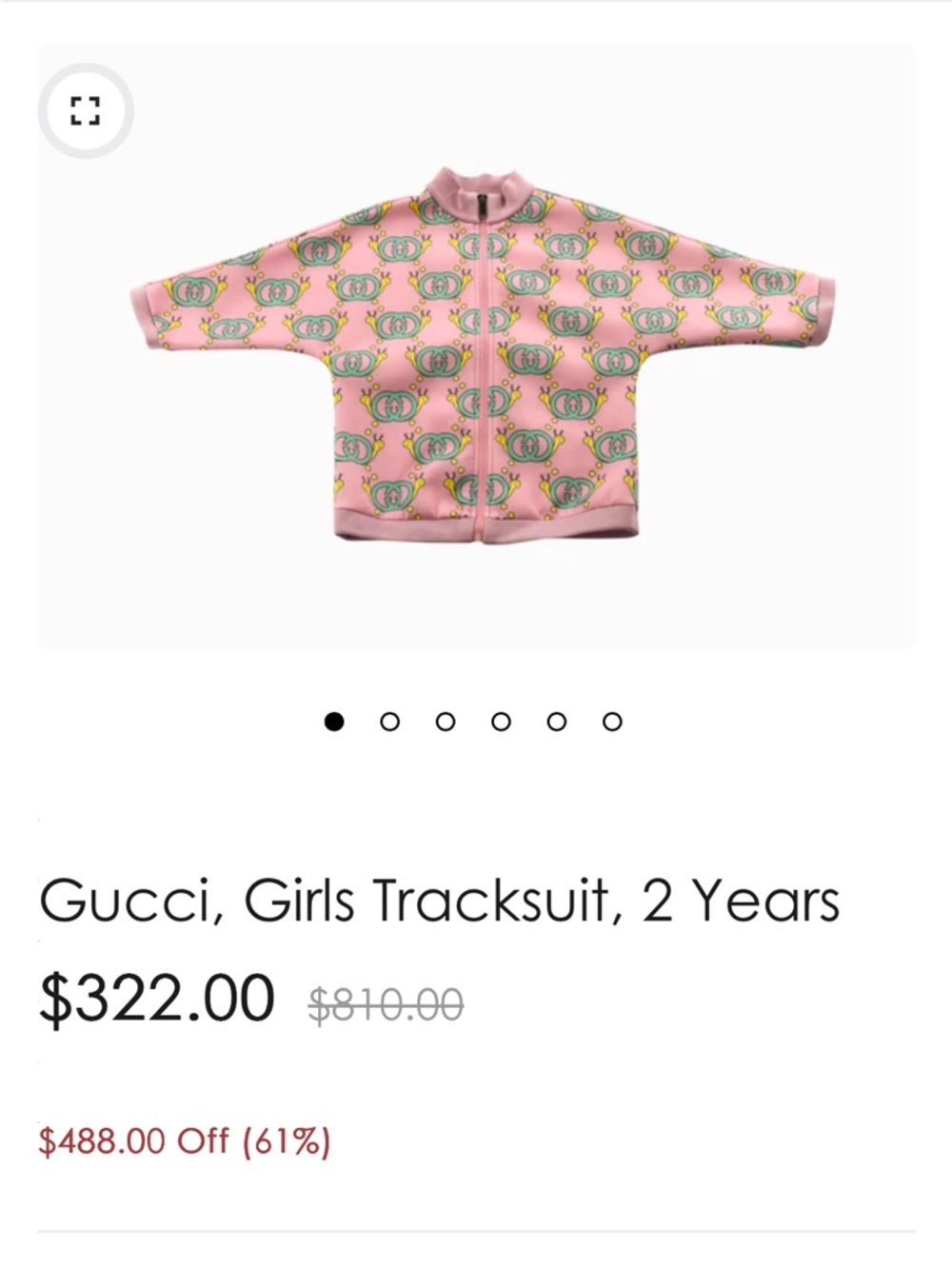 Gucci Girls' Pink Logo Track Suit
